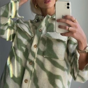 Zebra shacket from Nasty Gal